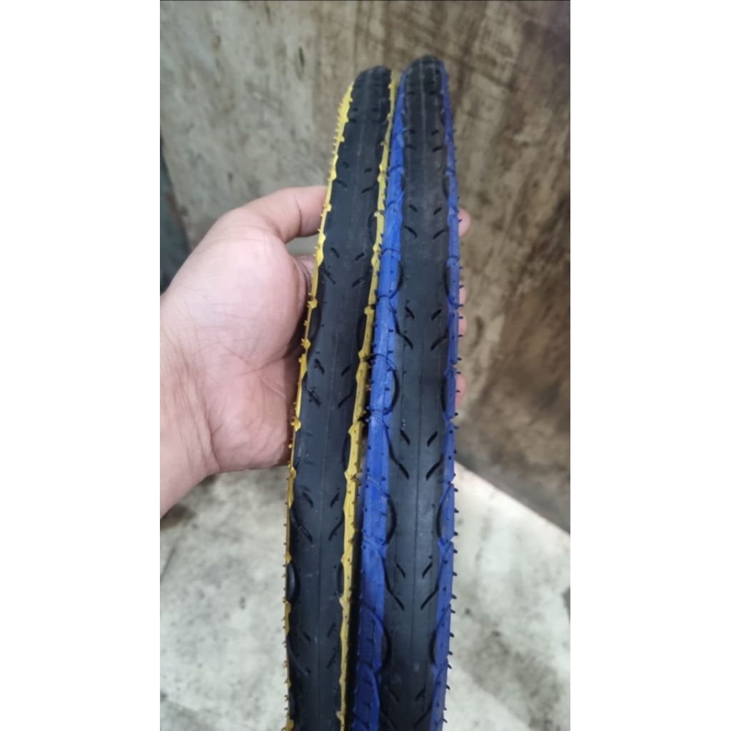 BAN LUAR SEPEDA KENDA KWEST 26 x 1.50 K193 warna Biru-Hitam Kuning-Hitam