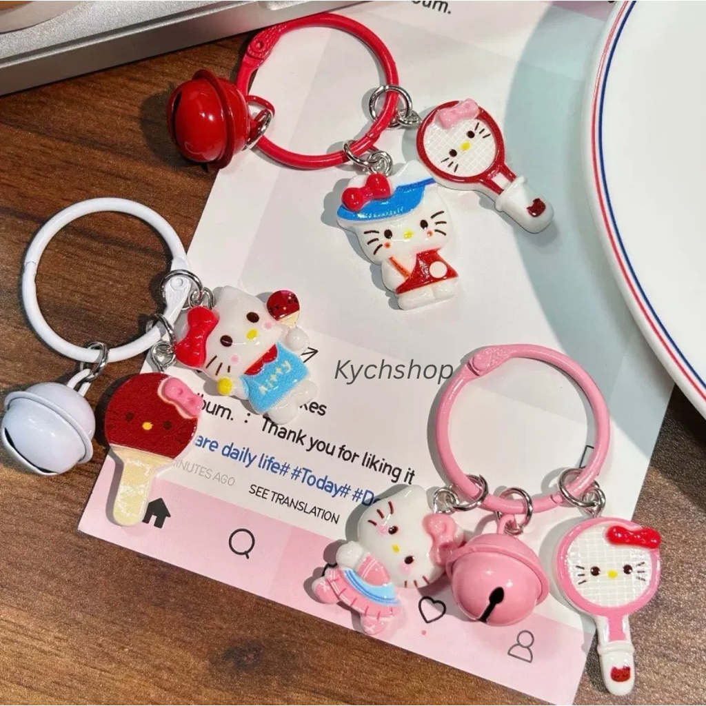 gantungan hello kitty / tennis badminton padel / raket