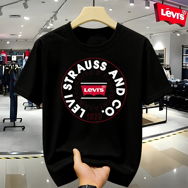 COD kaos pria  kaos pria keren katun combed kerah bundar ukuran besarCincin Vintage dari Levikaos be