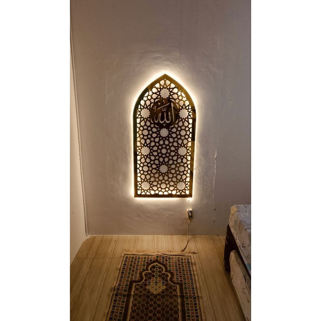 CETAK MOTIF KRAWANGAN ORNAMEN DINDING ISLAMI