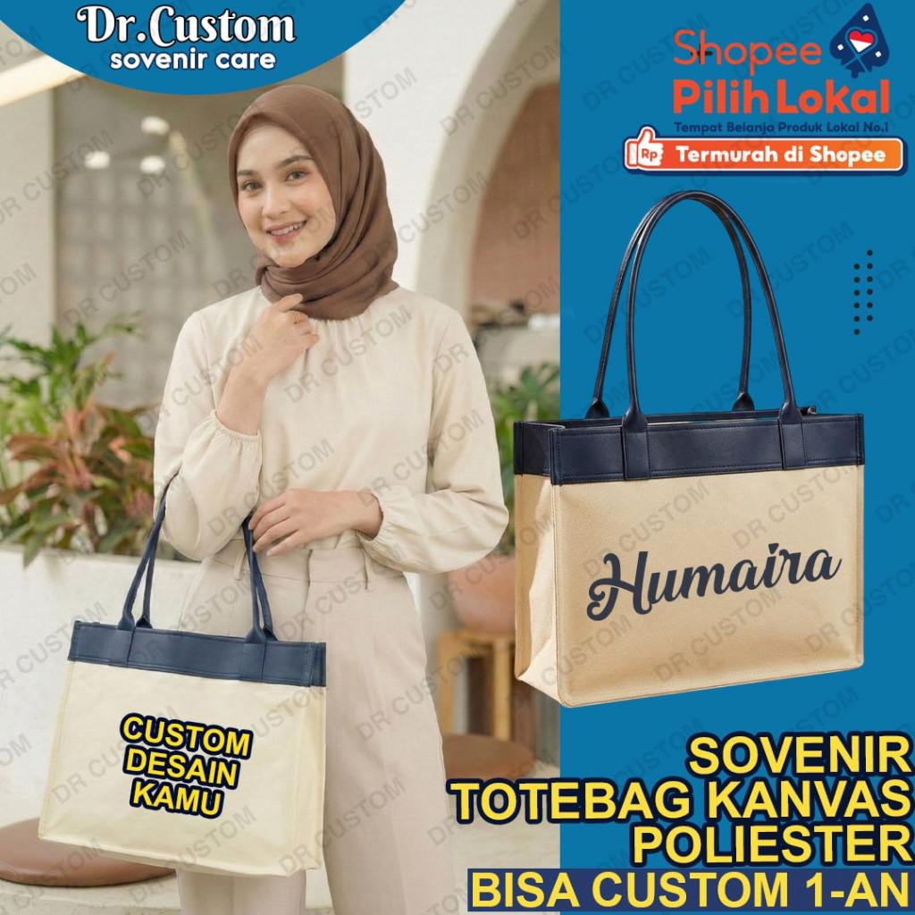 Dr Custom Sovenir - Totebag Kanvas - Tas Sembako - Tas Haul - Totebag Kulit - Custom Tas Sovenir - T