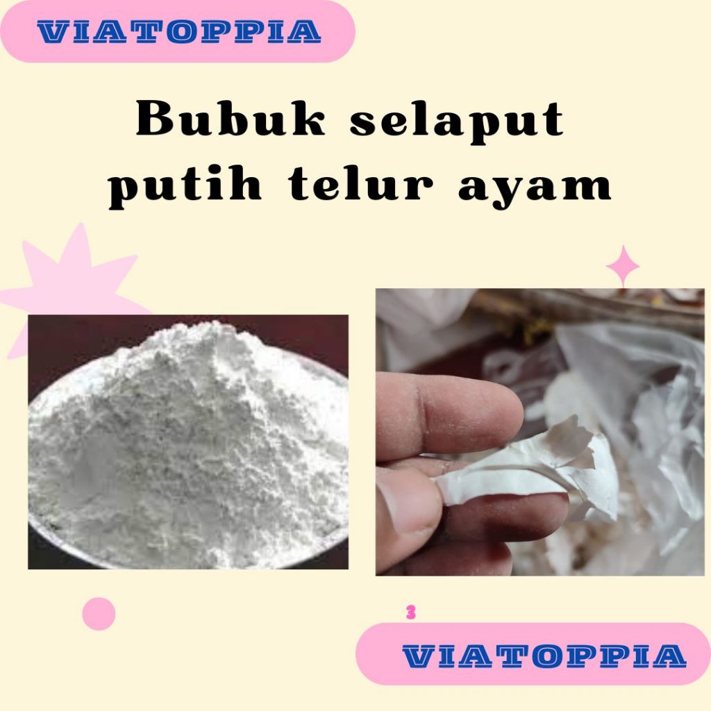 BUBUK KULIT PUTIH//SELAPUT PUTIH//MEMBRAN TELUR AYAM 10 GRAM