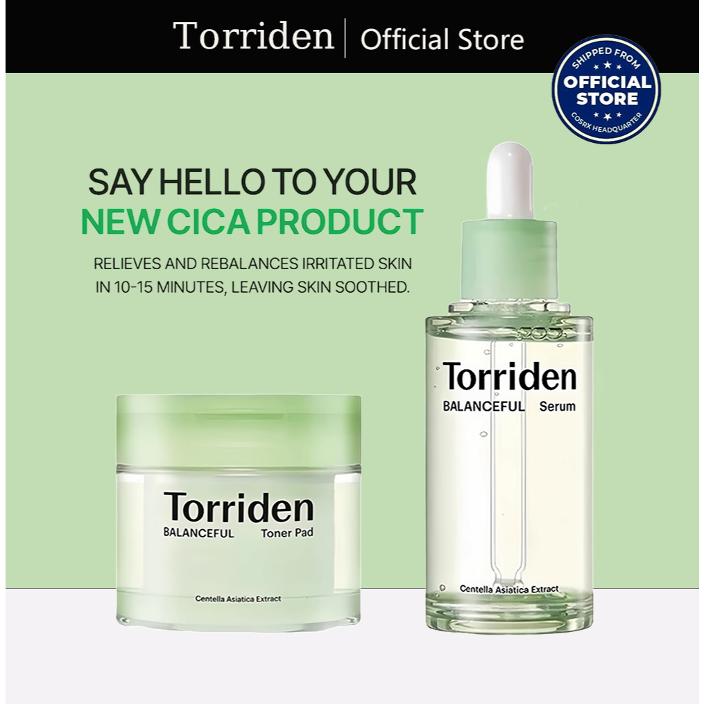 Torriden BALANCEFUL Serum Centella Asiatica Extract +Torriden BALANCEFUL Toner Pad Centella Asiatica