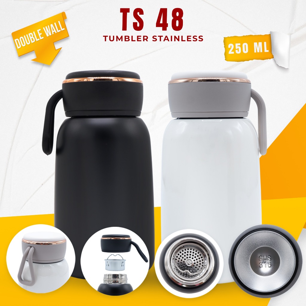 Tumbler Stainless Mini Dubblin Coral 250mL - Tumbler Tahan Panas SUS 304