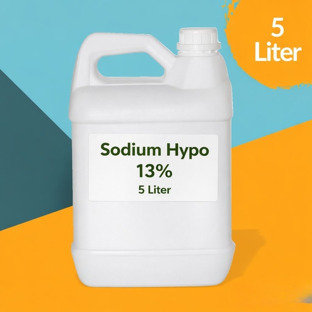 Sodium Hypo / Kaporit Cair 13% / Klorin Cair /Natrium Hipoklorit /  NAOCL 5 Liter Bleach ,Disinfekta