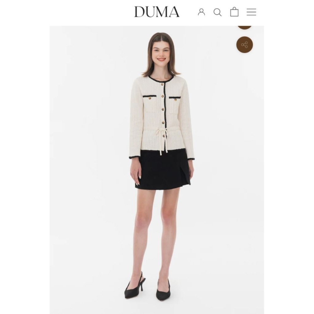 DUMA MARIZA Cardigan Cream new tag label