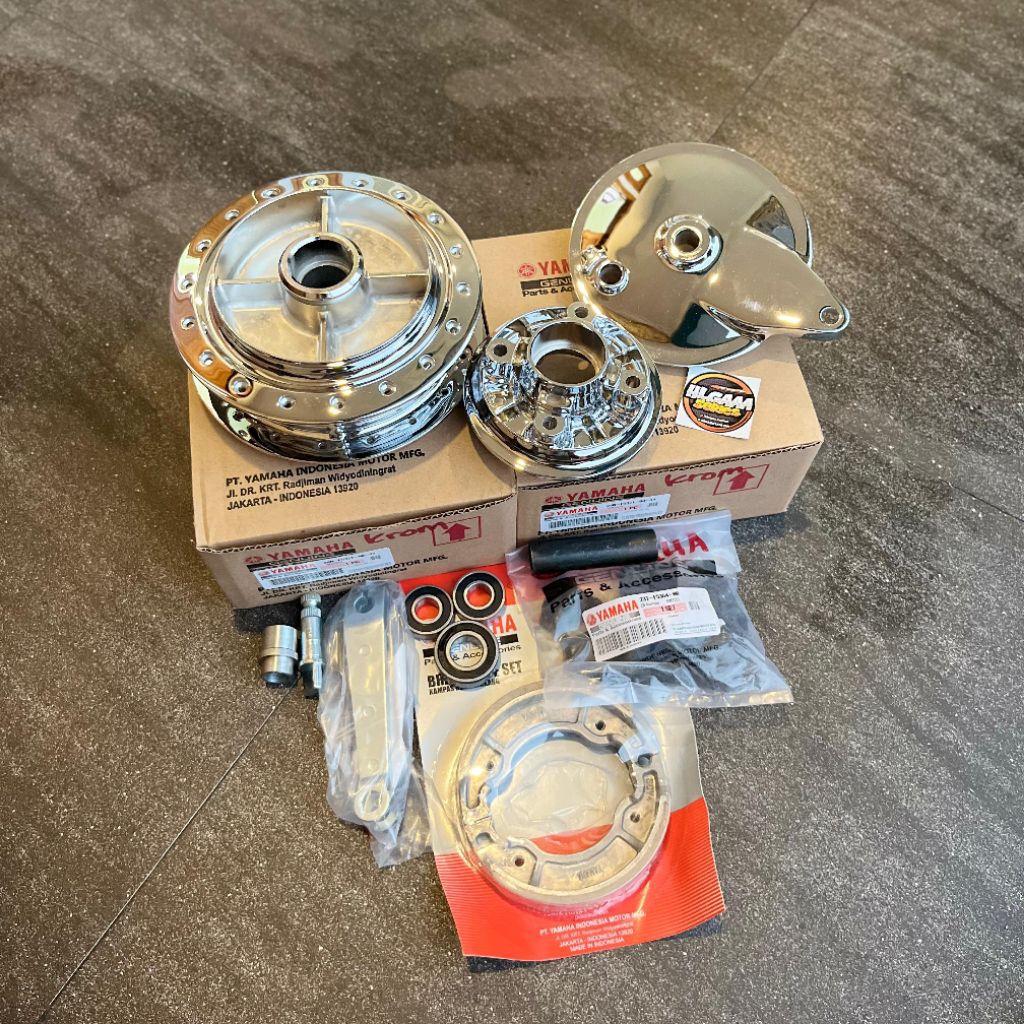 TROMOL BELAKANG RX KING SET KELENGKAPAN PNP CB GL MP GL 100 TIGER ORIGINAL CROME DETAIL