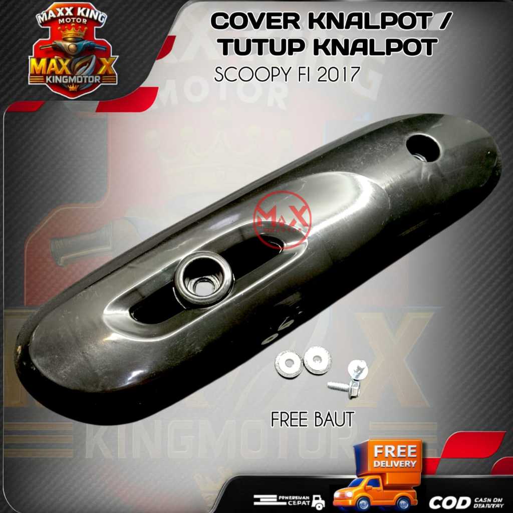 COVER KNALPOT SCOOPY FI 2017 TUTUP KNALPOT SCOOPY FI 2017