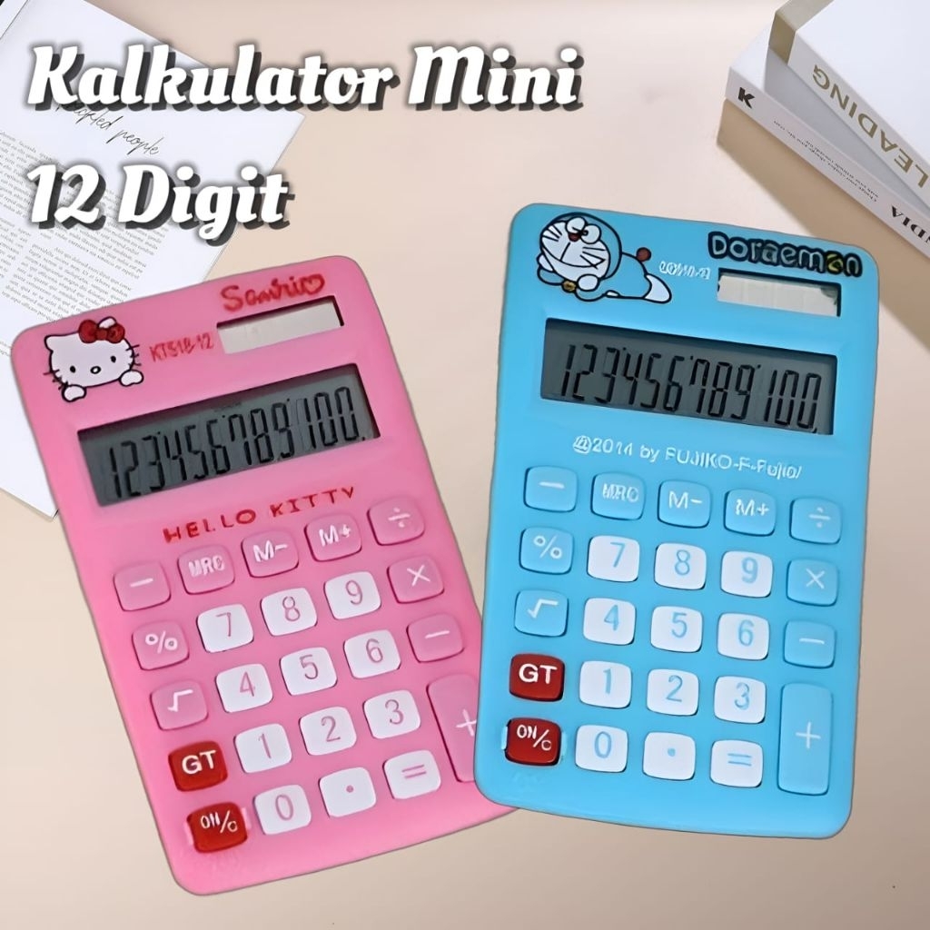 kalkulator mini kantong saku 12 DIGIT• GT •