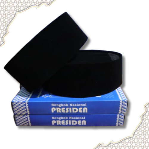 Peci Songkok Ac Hitam Polos Bludru Halus Songkok nasional