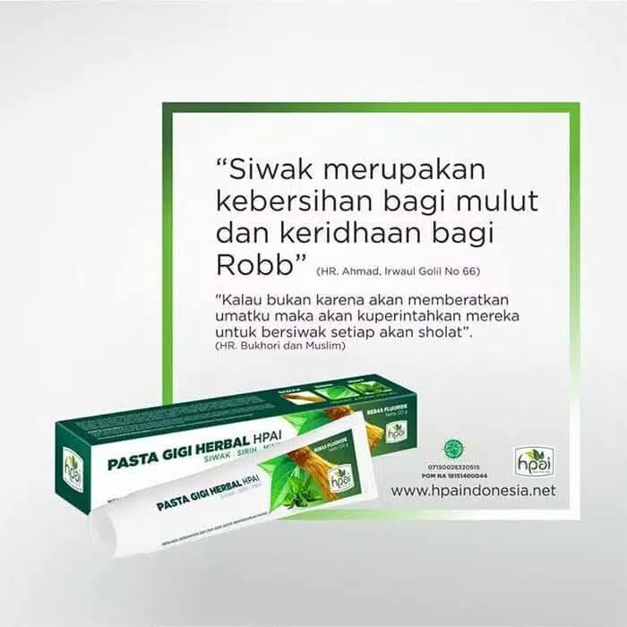 PASTA GIGI HERBAL HPAI | PGH SIWAK - Odol | Bisa Bayar COD - HNI HPAI BPOM