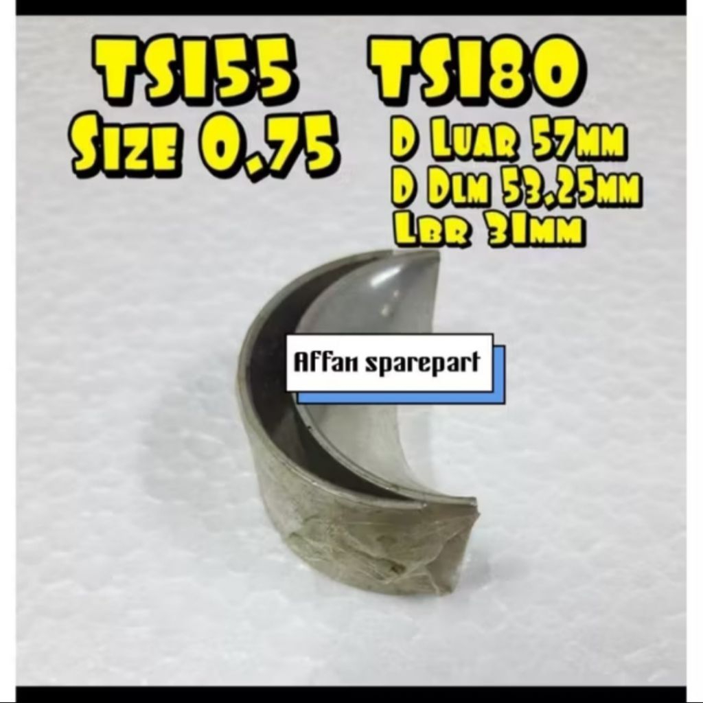 TS 180 CPM CRANK PIN METAL JALAN MESIN DIESEL TS 180 OVERSIZE 0, 75 TAIWAN