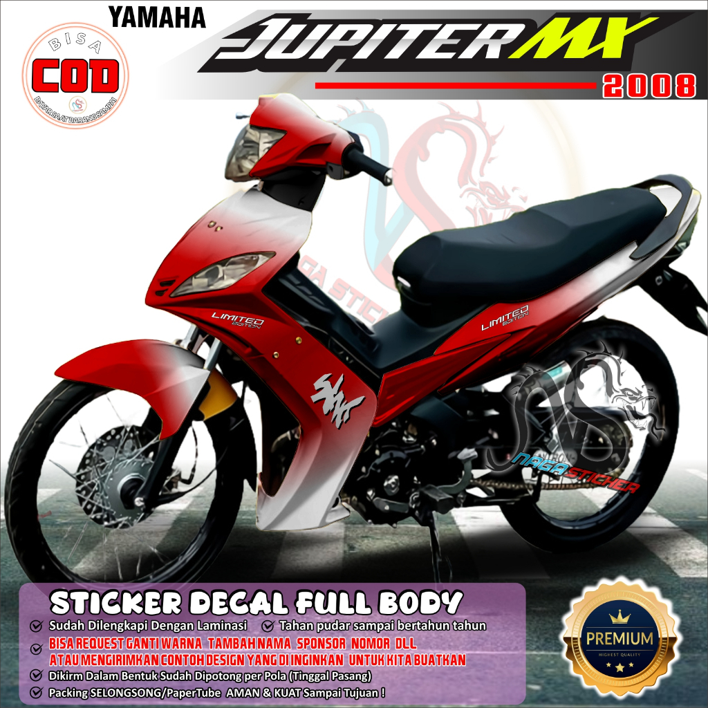 Bisa COD Decal Sticker Full Body YAMAHA JUPITER MX OLD  Motif KANJI NS8002 STICKER Custom Dekal