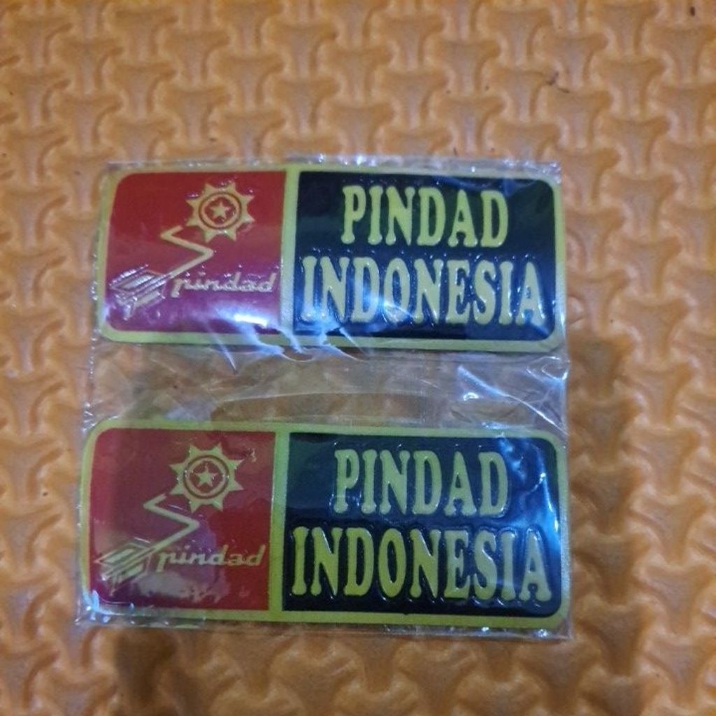 Sticker plat motor PINDAD INDONESIA timbul