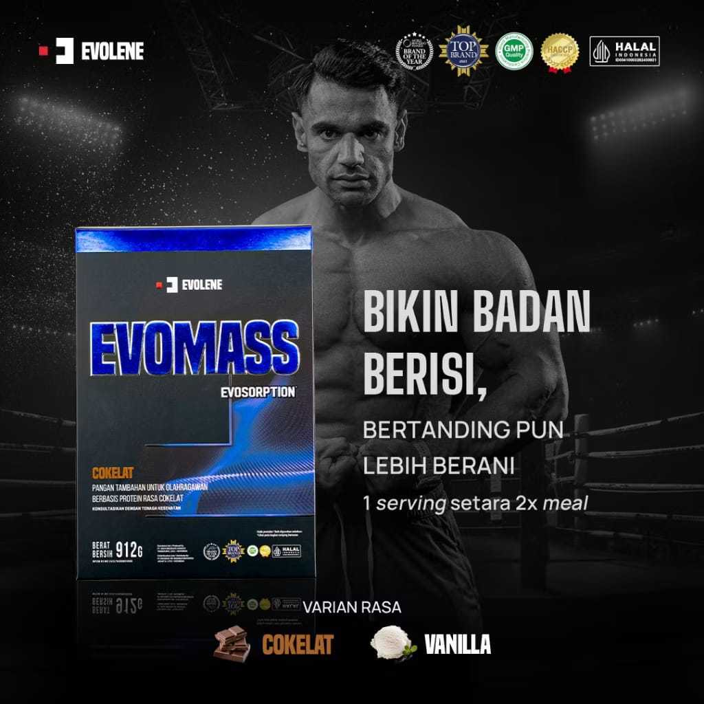 EVOLENE EVOMASS 2lbs - Suplemen Fitness - EVO MASS 2 lbs Susu Penambah Berat Badan