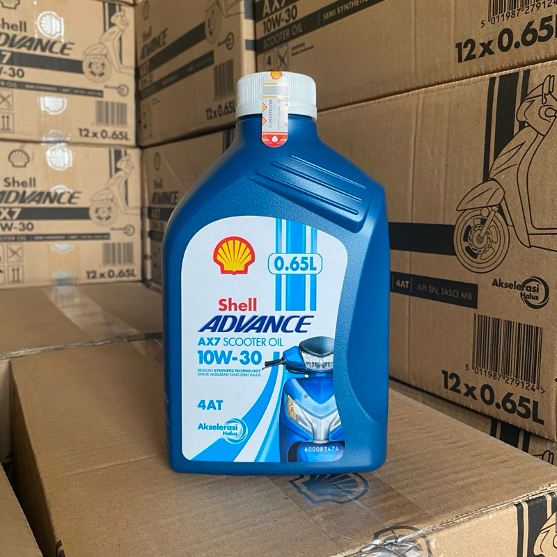 shell advance ax7 10w30 0,65 L oli mesin shell matic biru 650ml Dian jaya motor