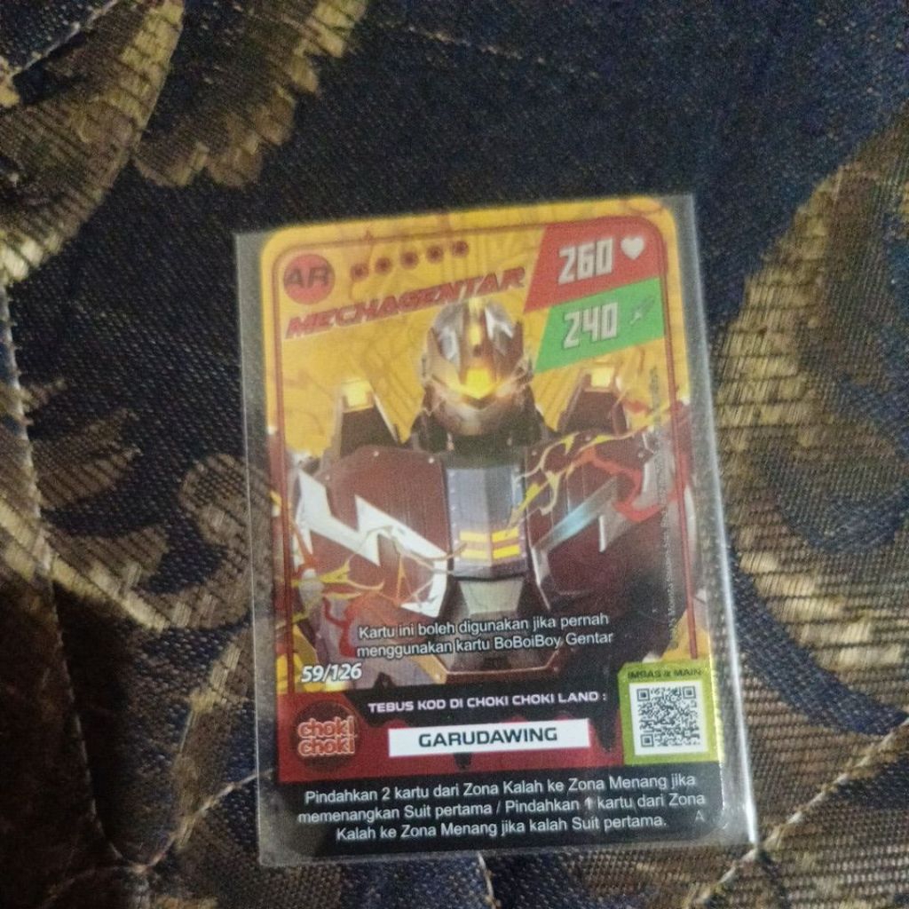 kartu Boboiboy Mecha gentar s2