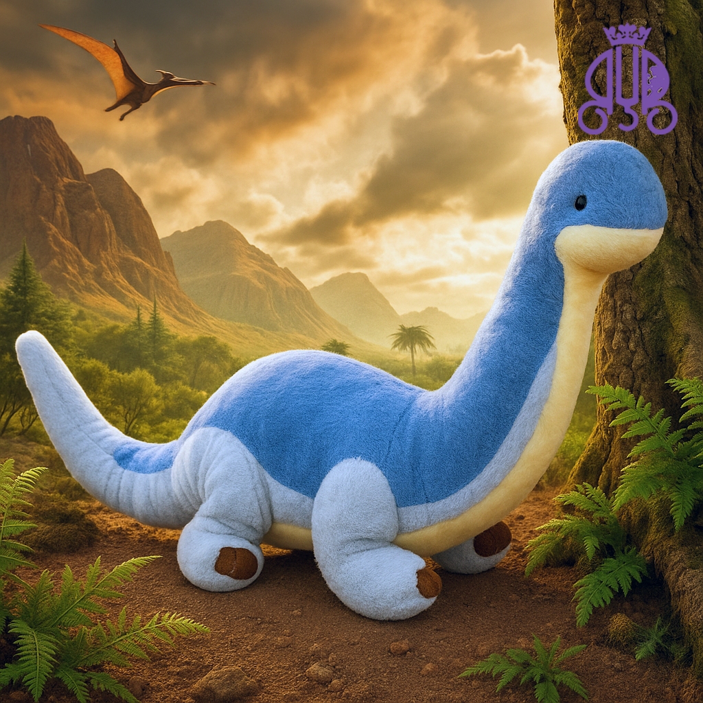 Boneka hewan Dinosaurus Diplodocus leher panjang
