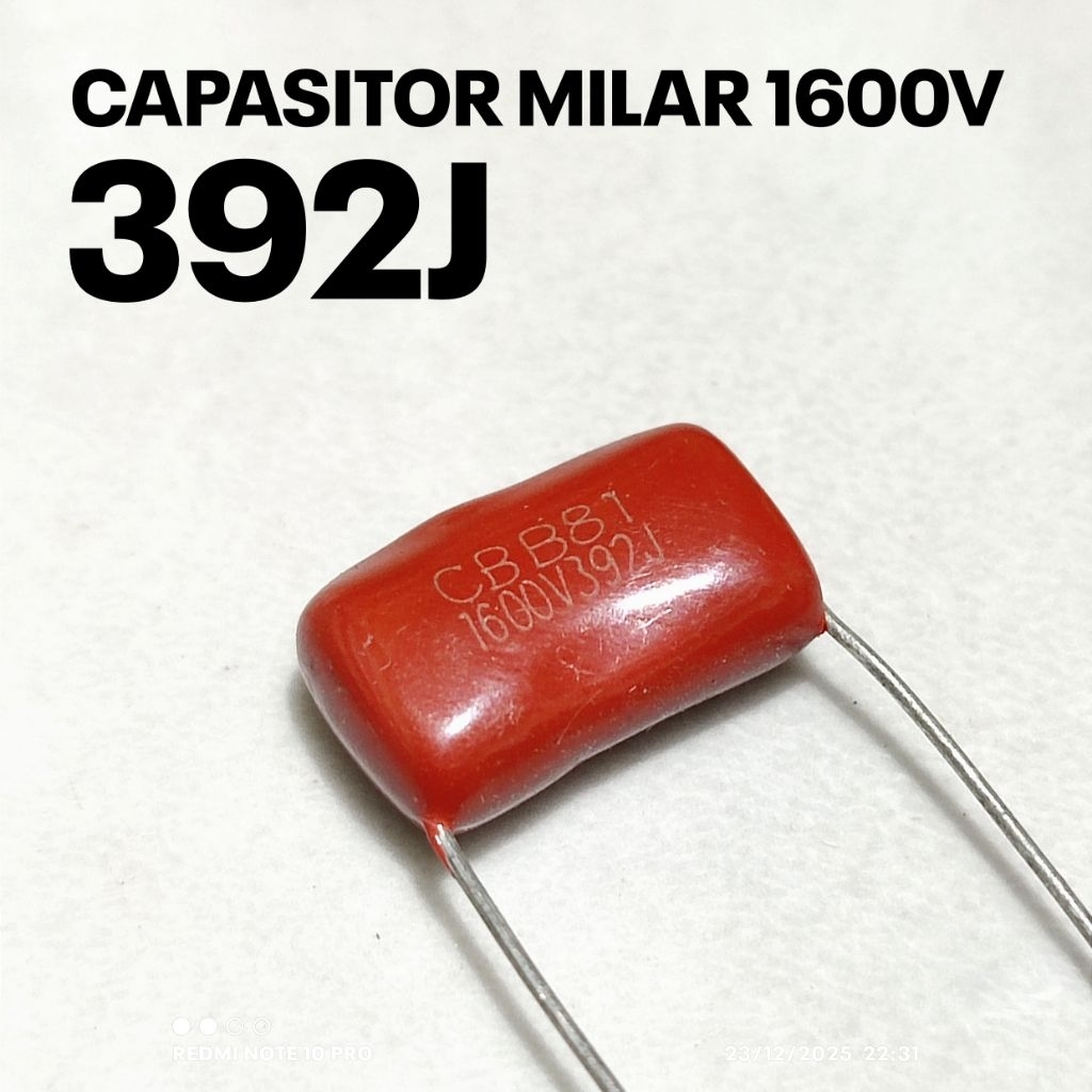 CAPASITOR MILAR 392J 392K 3.9nF 3n9 1600V 1.6KV 1600VOLT