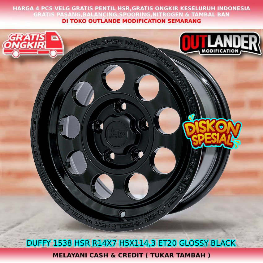 Velg ring14 velg mobil APV| Arena| Xtrail| Grandia| Kuda| L300| Biante| dll velg hsr duffy R14