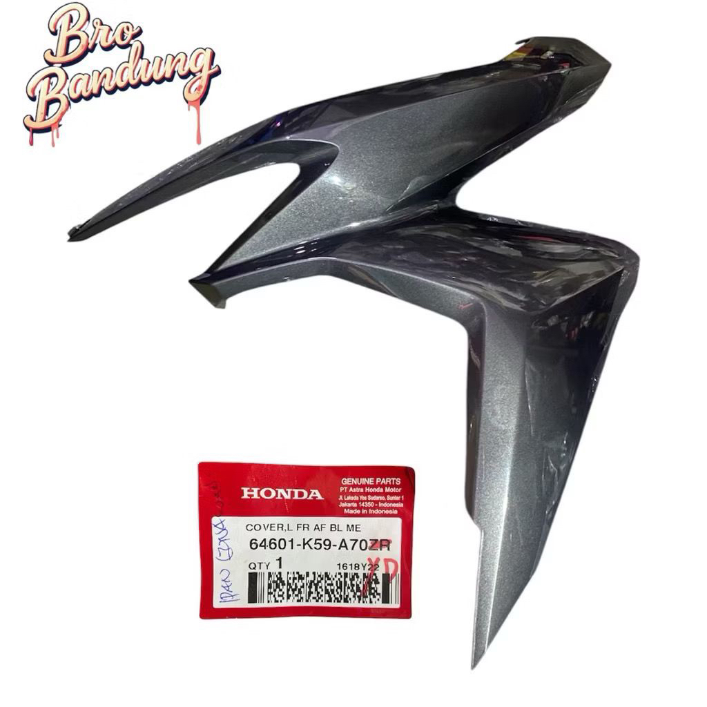 64601K59A70ZR Cover Sayap Kiri Hitam Abu Abu - Cover L FR AFB New Vario 125 64601-k59-a70zr