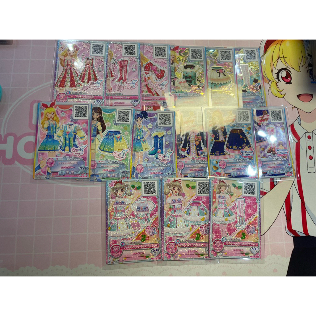 Aikatsu On Parade Angely Sugar Dreamy Crown Maple Ribbon Ichigo Ran Aoi Akari Raki