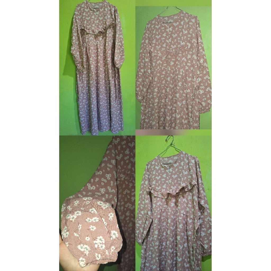 PL PRIBADI TERAWAT GAMIS.GAMIS POLOS GAMIS KOMBINASI BUNGA