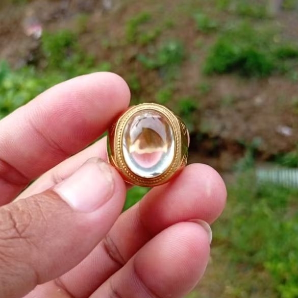 Natural cincin kecubung air/kinyang air size 7