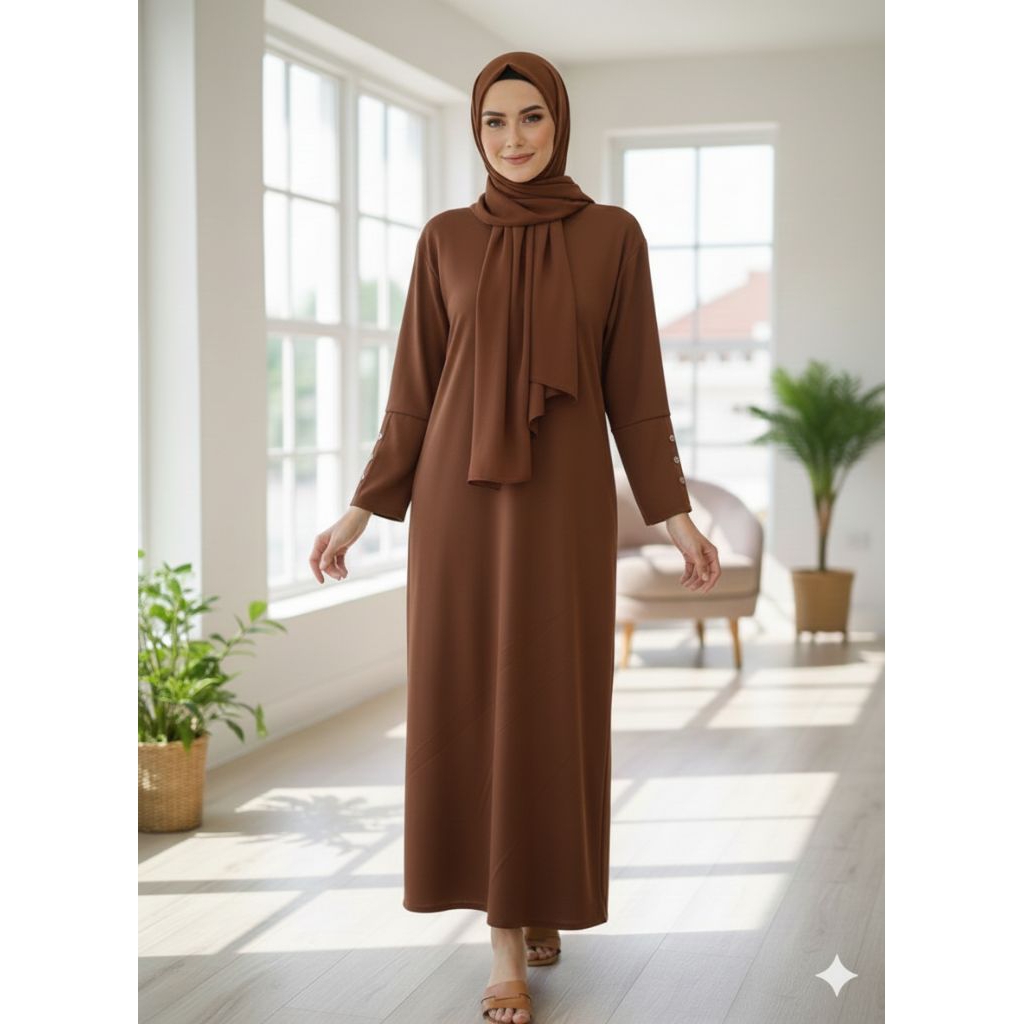 REKOMENDASI PRODUK LEBARAN GAMIS KEKINIAN/GAMIS INARA KNIT RIB PREMIUM TERBARU