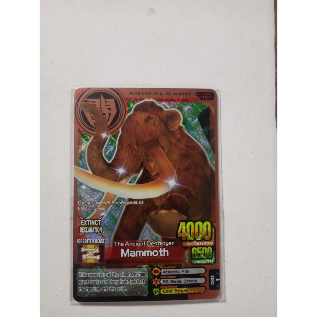 Animal Kaiser Mammoth Evo 1 ORI Bronze + Bonus Card Random