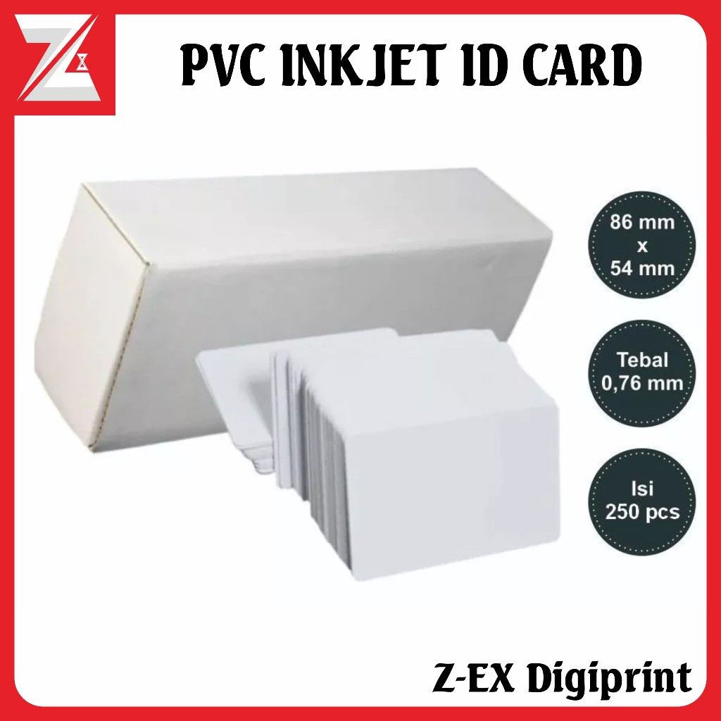 PVC Inkjet Id Card 250 Pcs Premium Quality Glossy