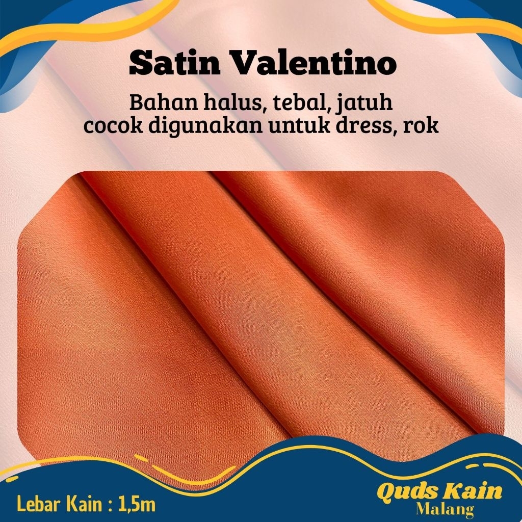 Kain Satin Valentino | Kain Saten Polos