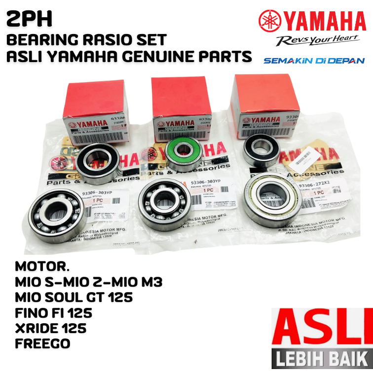 2PH BEARING RASIO SET YAMAHA MIO M3, BEARING RASIO SET YAMAHA MIO SOUL GT 125, BEARING RASIO SET YAM