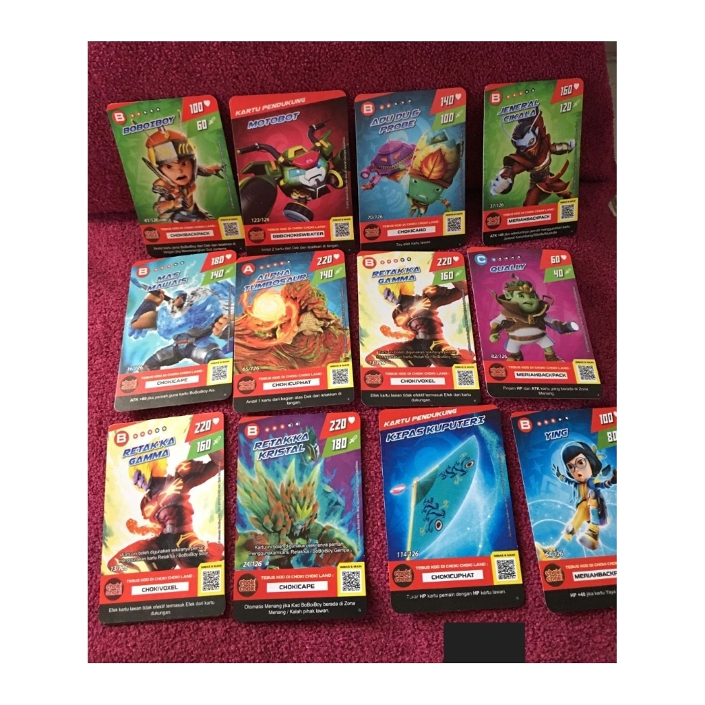 Kartu Boboiboy Choki Choki/ Boboiboy Monsta Galaxy Card/ Boboboi Monsta Galaxy/ Kartu Emas Boboiboy 
