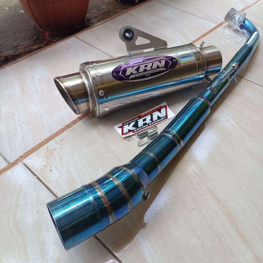 Knalpot KRN racing original full system pnp MX 135 lama/new Supra x110/125 Jupiter z/z1 Vega r/zr Re