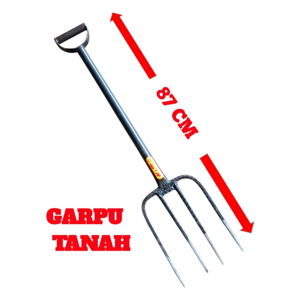 GARPU TANAH 4 GIGI BAHAN BESI BAJA KUAT