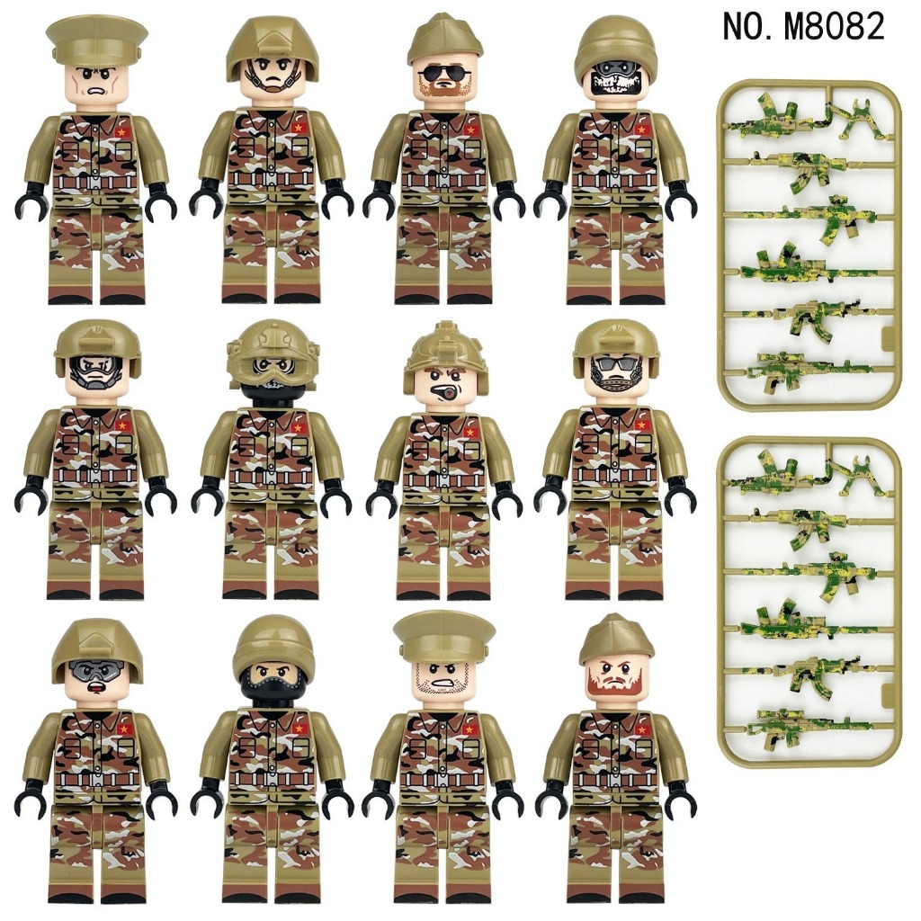 Minifigure Custem 1 Set Tentara mini & Army Swaat Polisi Brick
