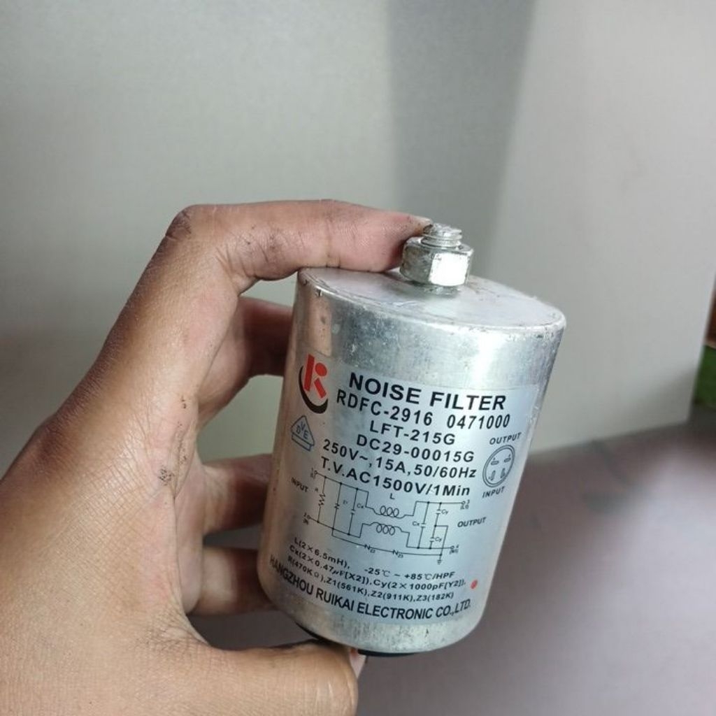 kapasitor filter noise mesin cuci samsung front loading