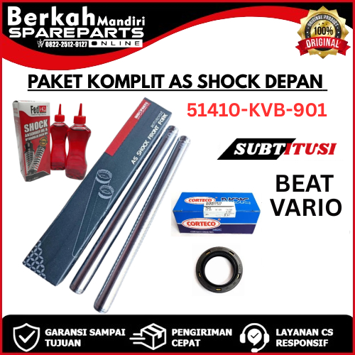 As Shock Depan Silver Chrome ORIGINAL INDOPARTS Motor HONDA BEAT / VARIO