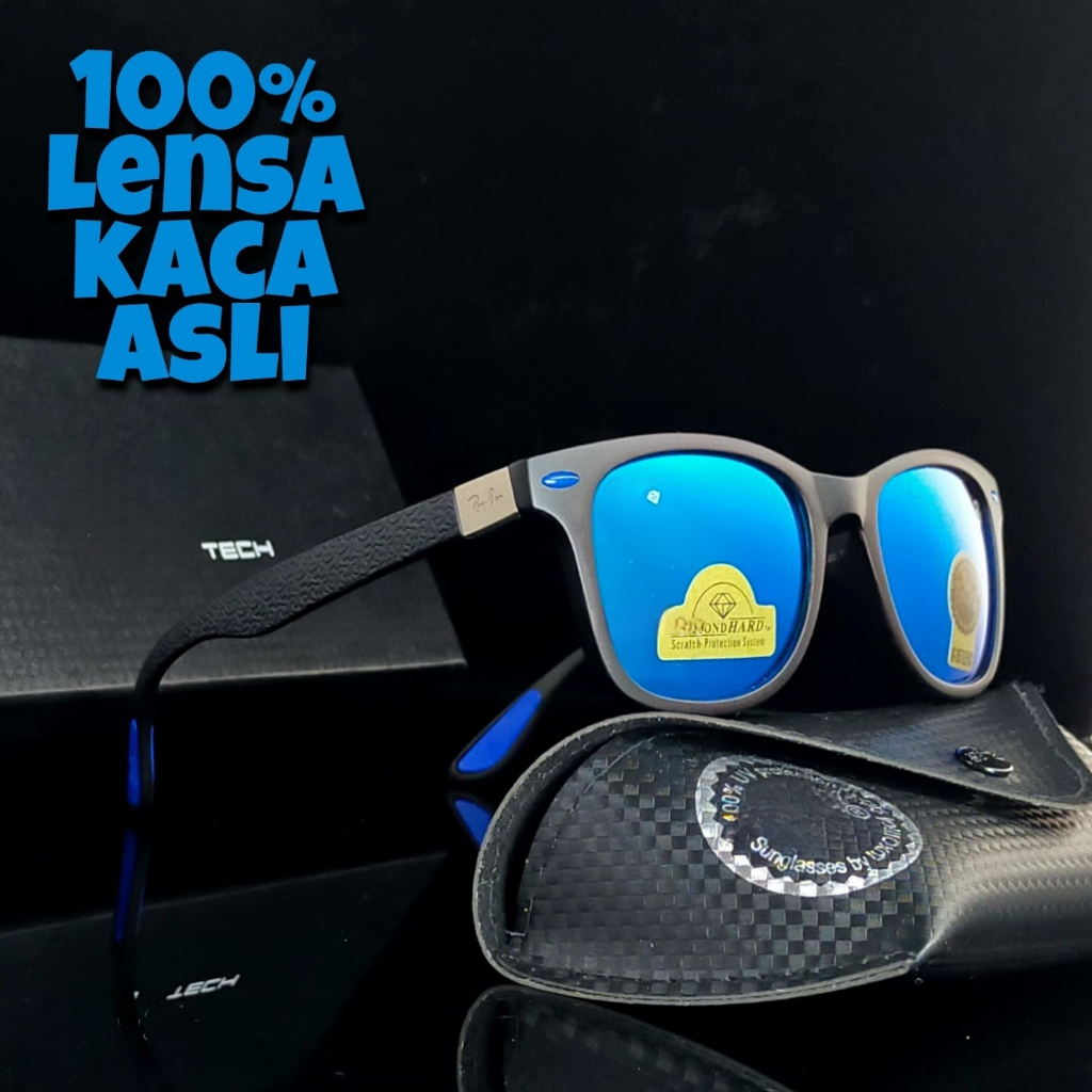 KACAMATA HITAM RB FERRARI 4195 FASHION AKSESORIS  POLARIZED PHOTOCROMIC UNISEX