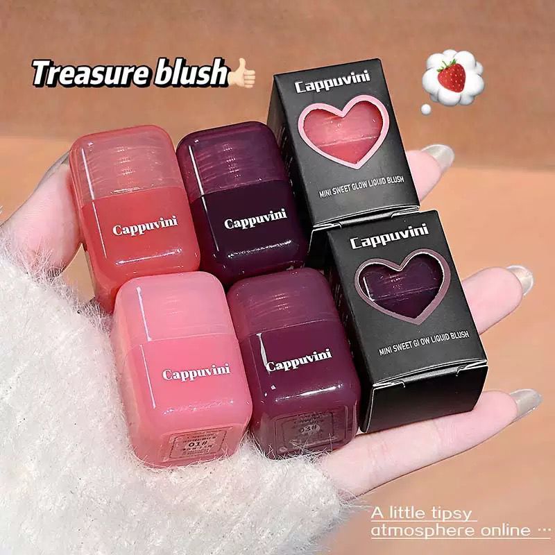 Beatimee - Mini Blush Lip Shade Black Cherry Cotton Candy Peach Sorbet Strawberry Cream