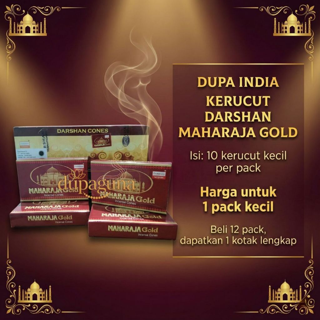 HIO DUPA INDIA KERUCUT DARSHAN MAHARAJA GOLD BESAR