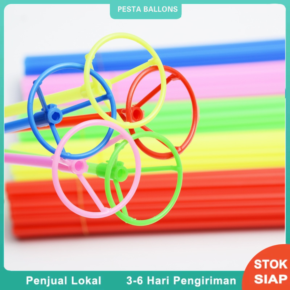 Stik Balon Gede/Stik Balon Kecil/Stik Balon Karet/Stik Balon Souvenir (50pcs)