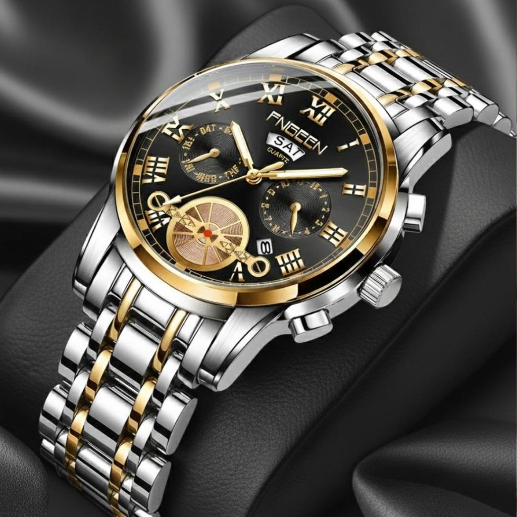 Sangcakra Jam Tangan Pria Terbaru Asli Anti Air Original FNGEEN Arloji Stainless Cowok Keren Men Wat