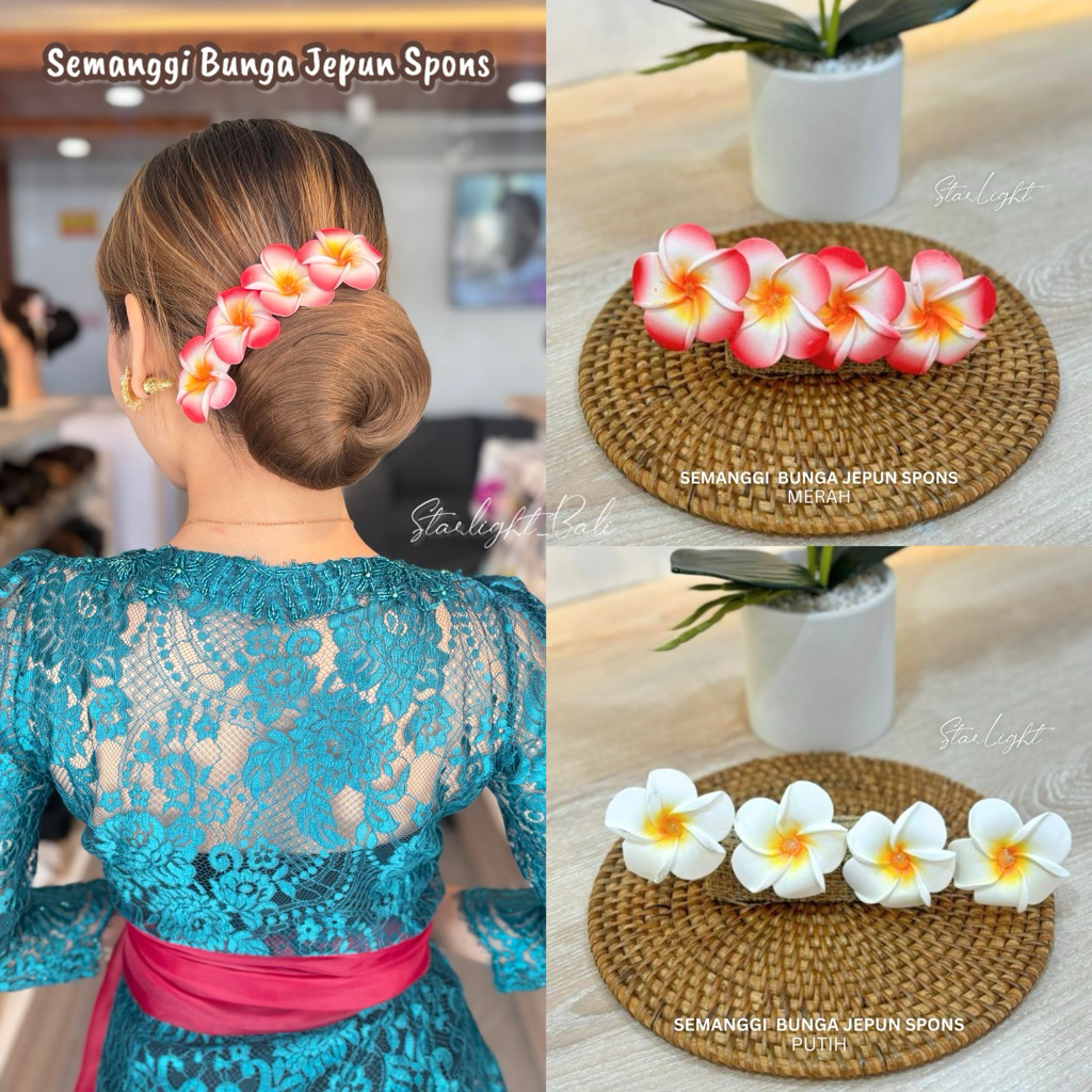 STARLIGHT BALI - Semanggi Jepun Spons (4 Bunga)  / Aksesoris Rambut / Semanggi Bali / Aksesoris Bali