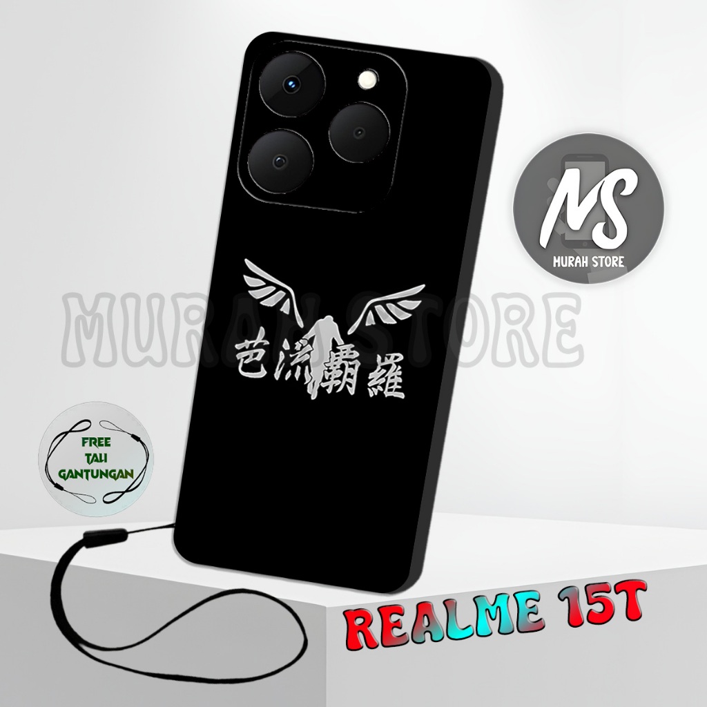 MS39/ Softcase Karet REALME 15T + TALI GANTUNGAN HP / Motif Kaligrafi / Case REALME 15T / Silikon RE