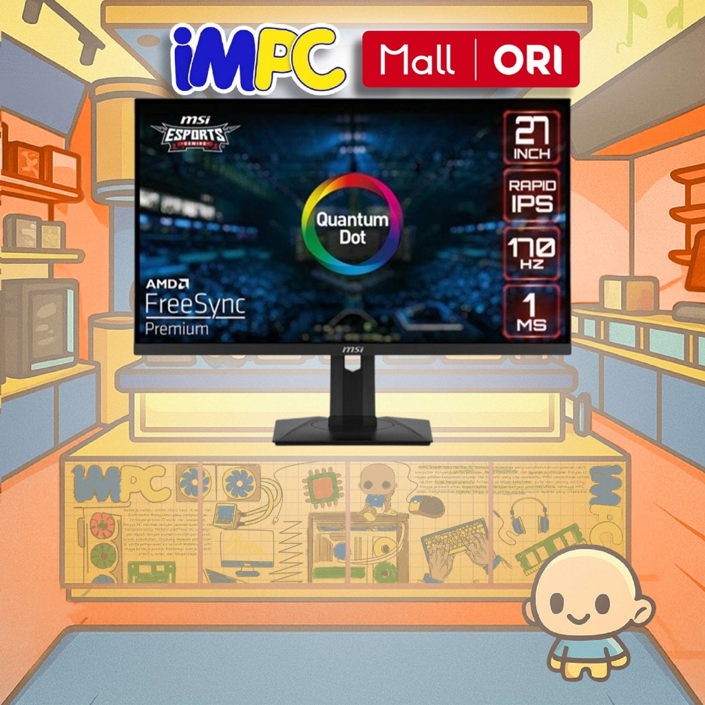 LED Monitor MSI G274QPF-QD 27" 170Hz 1ms IPS WQHD