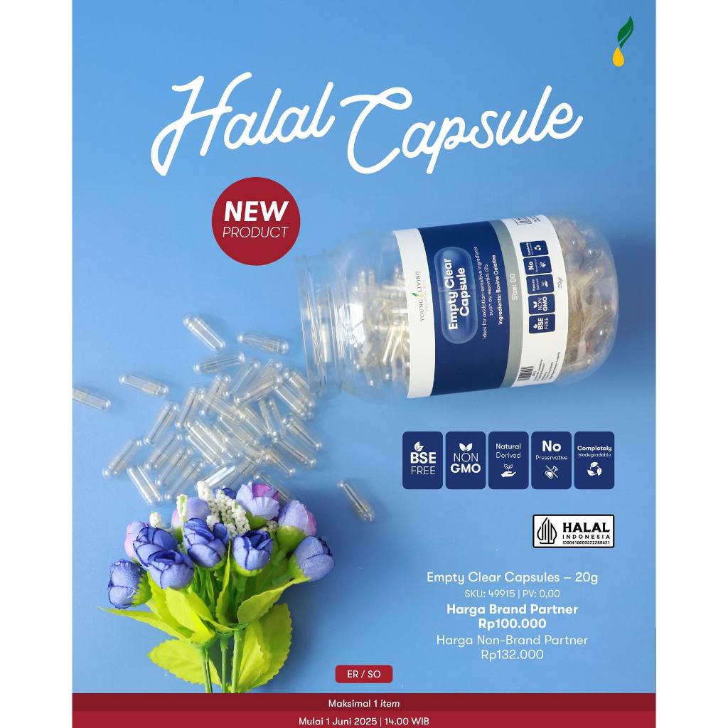 Empty Clear Vegetable Capsule - Natural, Vegan Friendly