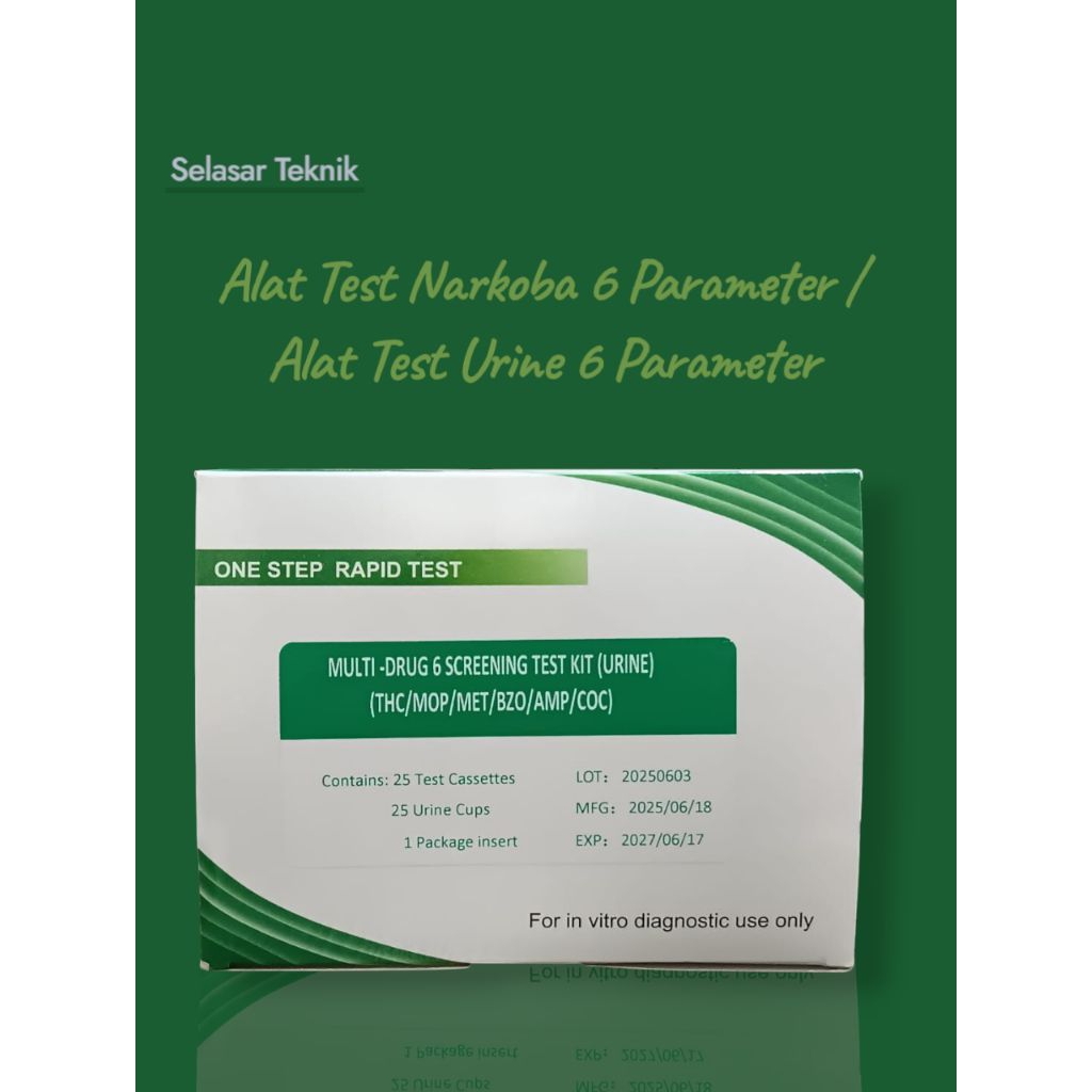 Alat Test Narkoba 6 Parameter / 7 Parameter -1box isi 25pcs