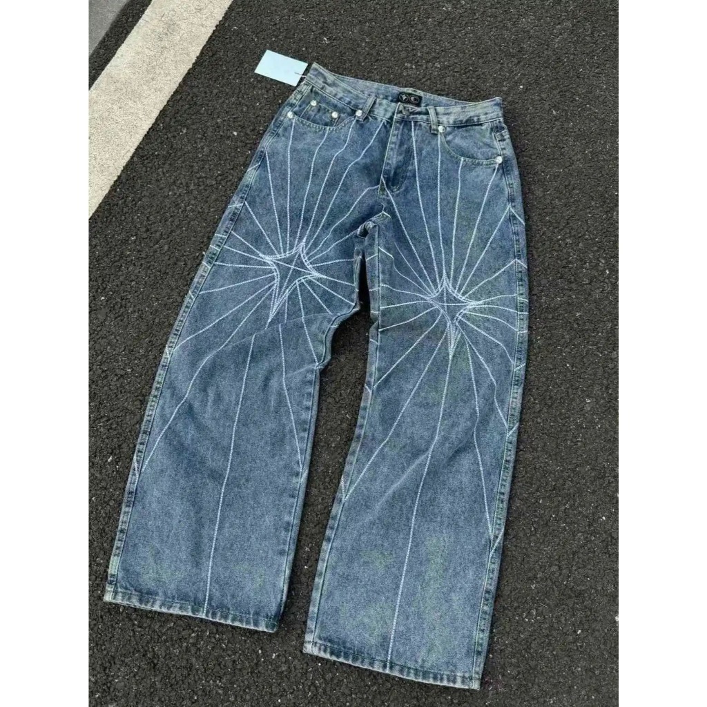 THUG CLUB - Chain Stitch Denim Pants